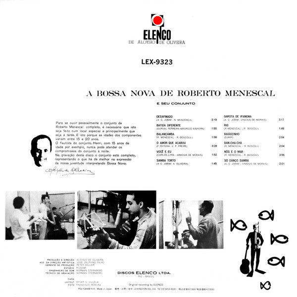 Roberto Menescal E Seu Conjunto : A Bossa Nova De Roberto Menescal E Seu Conjunto (LP, Album, Mono, RE)