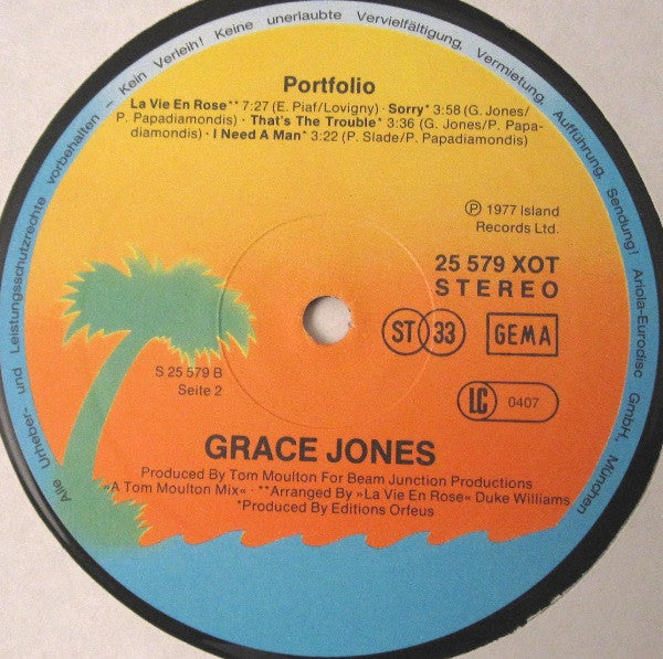 Grace Jones : Portfolio (LP, Album, P/Mixed, Gat)