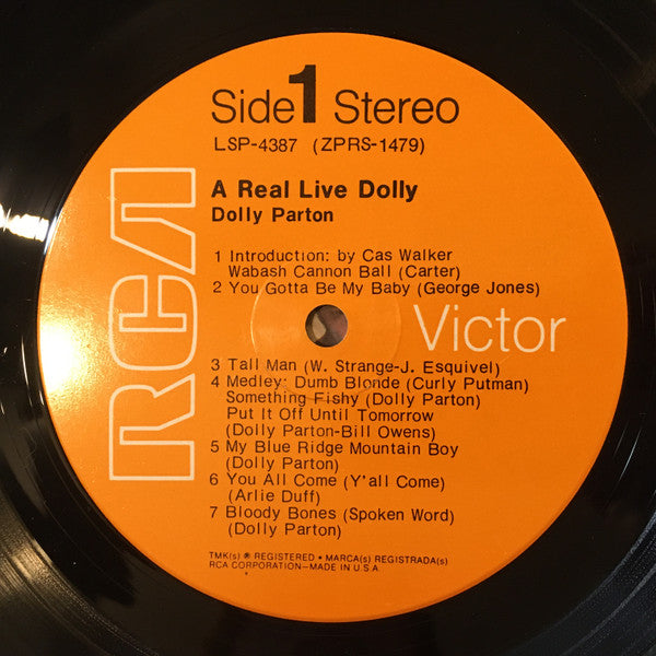 Dolly Parton : A Real Live Dolly (LP, Album, Ind)
