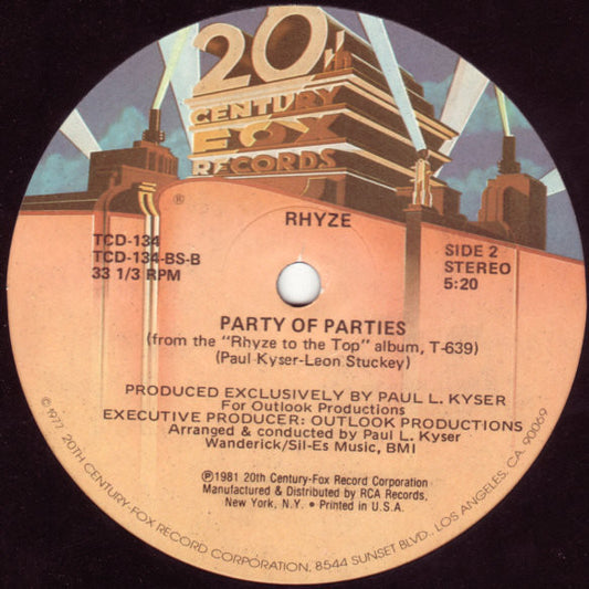Rhyze - Rhyze To The Top vinyl record, 12" (Near Mint (NM or M-)) | Lulo Records
