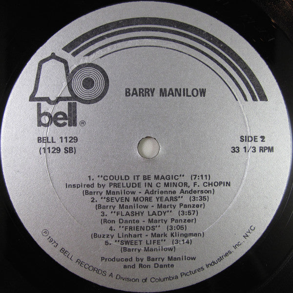Barry Manilow : Barry Manilow (LP, Album, Aud)