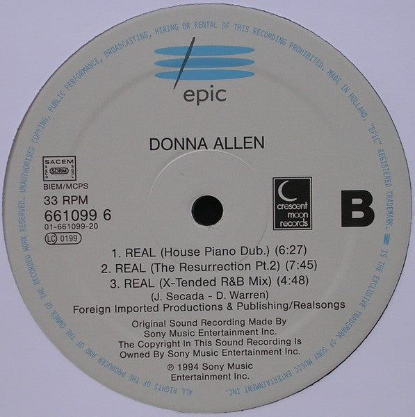 Donna Allen : Real (12", Single)