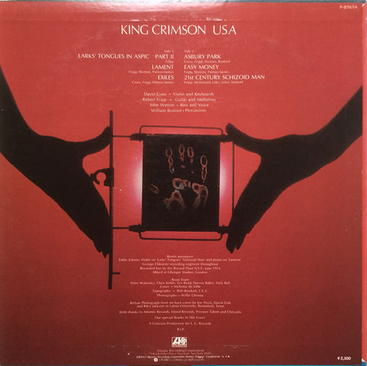 King Crimson : USA (LP, Album)