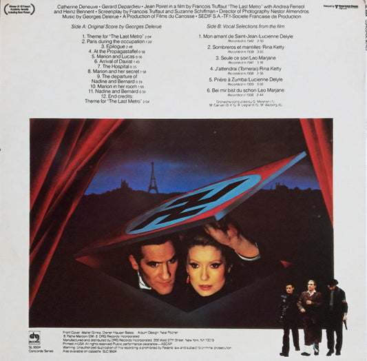 Georges Delerue - Francois Truffaut's The Last Metro (Original Soundtrack Recording) vinyl record, LP (Mint (M)) | Lulo Records