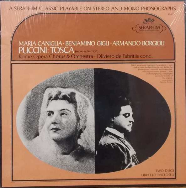 Giacomo Puccini : Maria Caniglia, Beniamino Gigli, Armando Borgioli : Tosca (2xLP, Album, Mono, RE + Box)