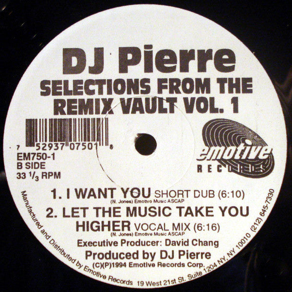 DJ Pierre : Selections From The Remix Vault (Vol. 1) (2x12")