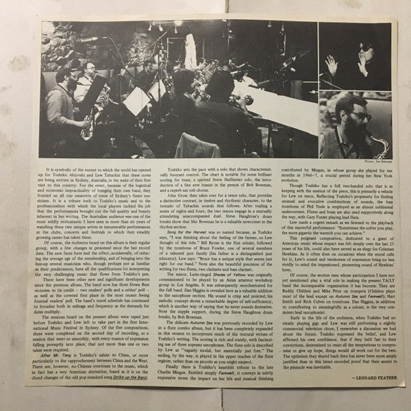 Toshiko Akiyoshi-Lew Tabackin Big Band : Farewell (LP, Album)