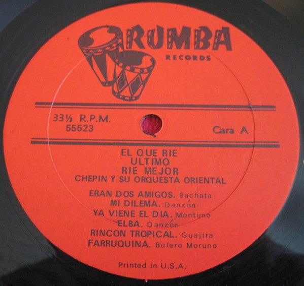 Chepin Y Su Orquesta Oriental : El Que Rie Ultimo Rie Mejor (LP, Album, RE, Red)
