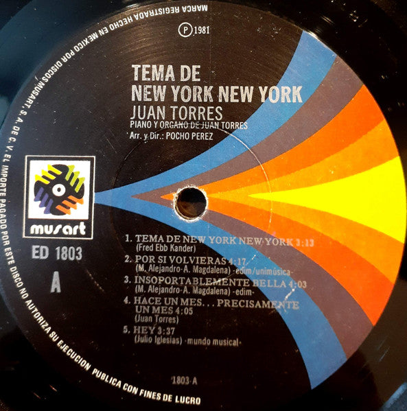 Juan Torres : Tema De New York (LP, Album)