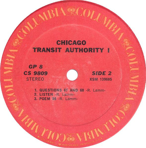 Chicago (2) : Chicago Transit Authority I (2xLP, Album, RE, Gat)