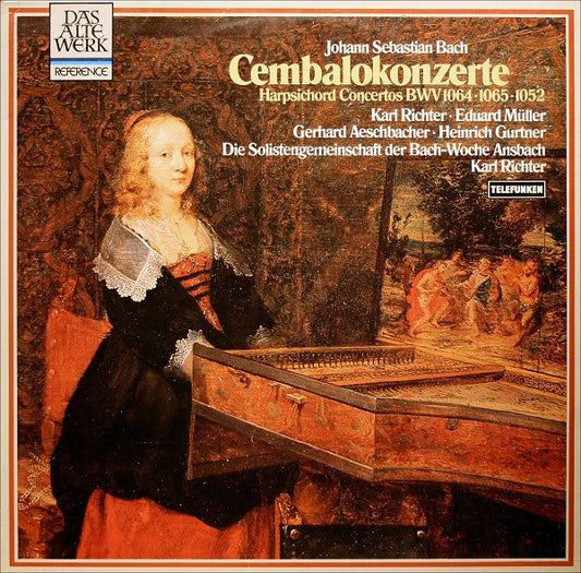Johann Sebastian Bach - Karl Richter • Eduard Müller • Gerhard Aeschbacher • Heinrich Gurtner • Solistengemeinschaft Der Bachwoche Ansbach : Cembalokonzerte / Harpsichord Concertos BWV 1064 • 1065 • 1052 (LP, Album, RE)