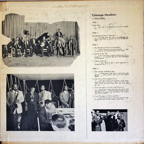 Coleman Hawkins : A Documentary (The Life And Times Of A Great Jazzman, Newly Recorded In His Own Words) (2xLP, Mono, Gat)