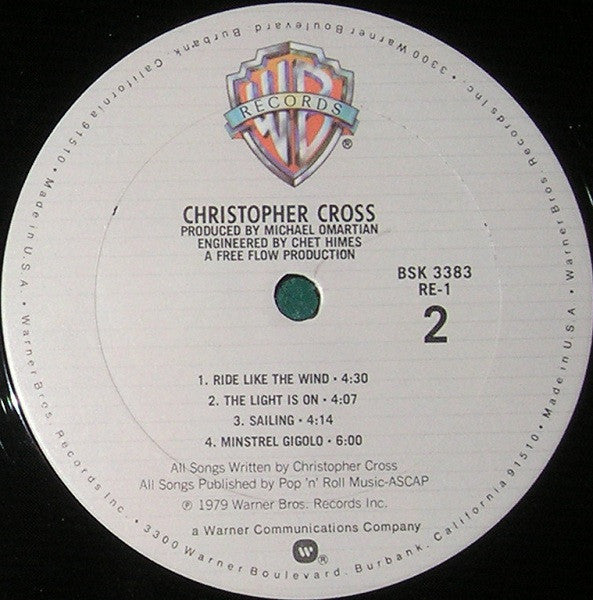 Christopher Cross : Christopher Cross (LP, Album)