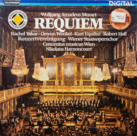 Wolfgang Amadeus Mozart, Rachel Yakar, Ortrun Wenkel, Kurt Equiluz, Robert Holl, Konzertvereinigung Wiener Staatsopernchor, Concentus Musicus Wien, Nikolaus Harnoncourt : Requiem (LP)