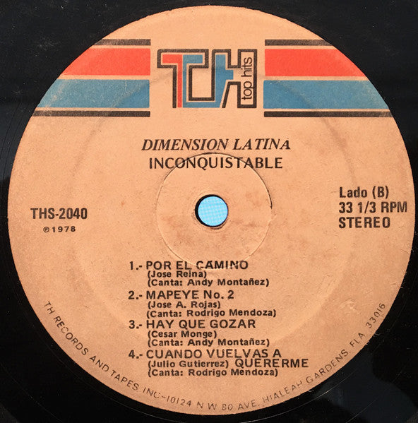 Dimension Latina : Inconquistable (LP, Album)