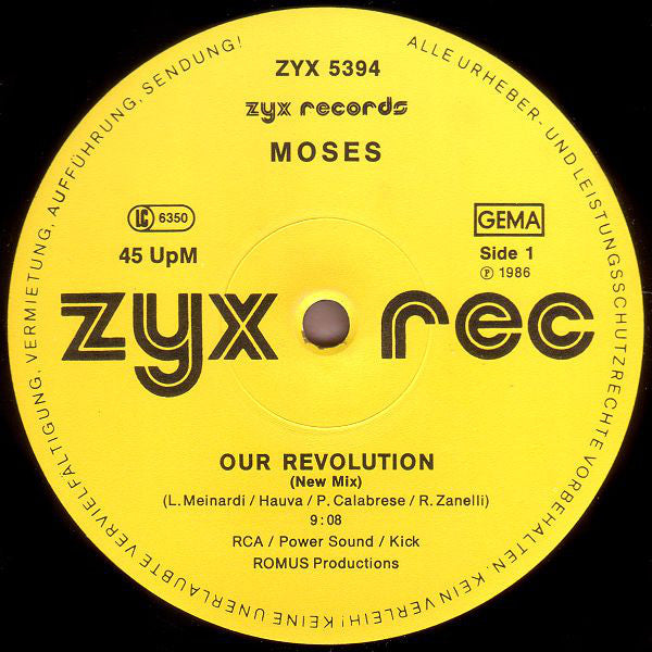 Moses (2) : Our Revolution / We Just (New Mix) (12")