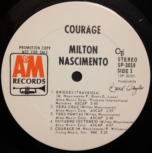 Milton Nascimento : Courage (LP, Album, Promo, Gat)