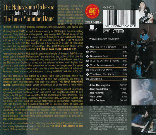 Mahavishnu Orchestra With John McLaughlin - The Inner Mounting Flame vinyl record, CD (Near Mint (NM or M-)) | Lulo Records