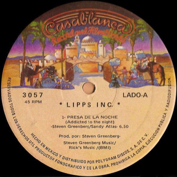 Lipps, Inc. : Addicted To The Night / Hold Me Down (12")