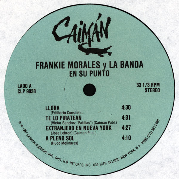 Frankie Morales Y La Banda : En Su Punto (LP, Album)