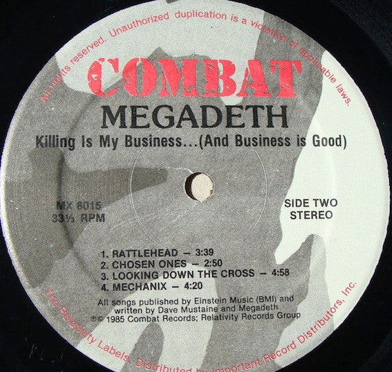 Megadeth : Killing Is My Business... And Business Is Good! (LP, Album, Gre)