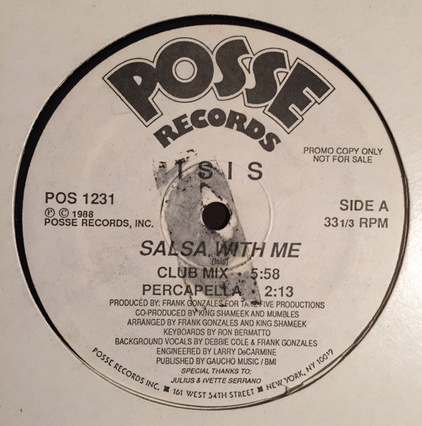 Isis (4) : Salsa With Me (12", Promo)
