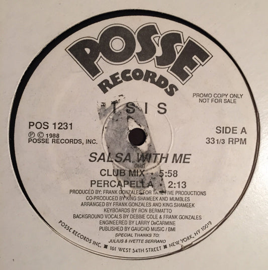 Isis (4) : Salsa With Me (12", Promo)