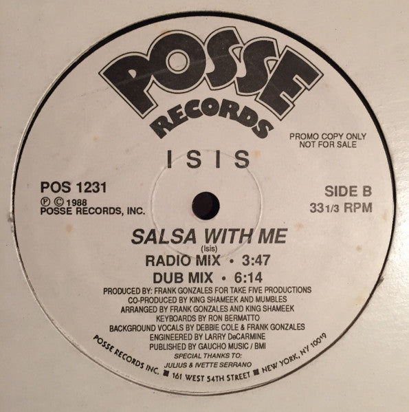 Isis (4) : Salsa With Me (12", Promo)