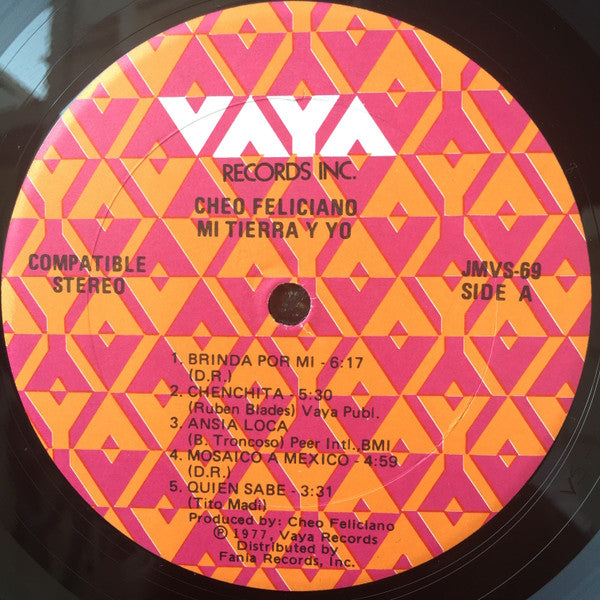 Cheo Feliciano : Mi Tierra Y Yo (LP, Album)