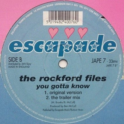The Rockford Files : You Sexy Dancer (12")