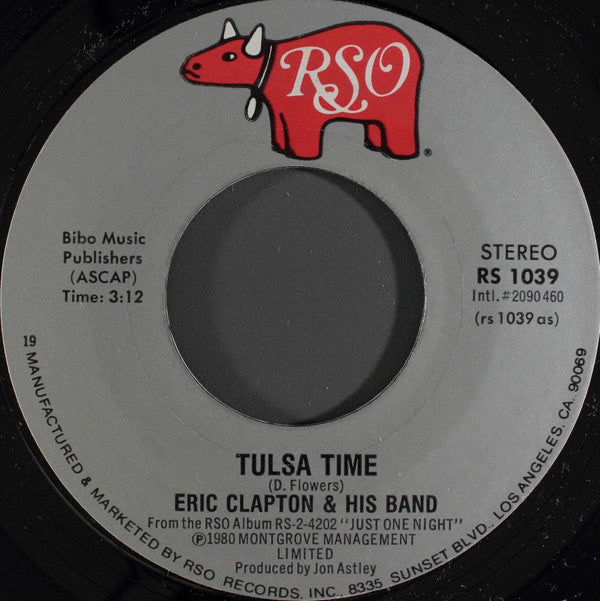 Eric Clapton And His Band : Tulsa Time / Cocaine  (7", Single, 19)
