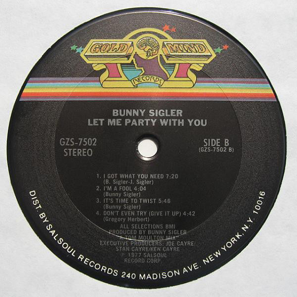 Bunny Sigler : Let Me Party With You (LP, Album)