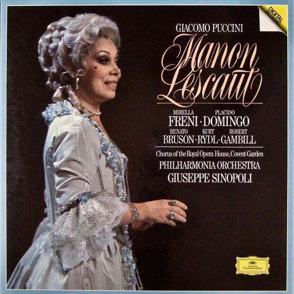 Giacomo Puccini – Mirella Freni ∙ Placido Domingo ∙ Renato Bruson ∙ Kurt Rydl ∙ Robert Gambill ∙ Chorus Of The Royal Opera House, Covent Garden ∙ Philharmonia Orchestra ∙ Giuseppe Sinopoli : Manon Lescaut (3xLP + Box)