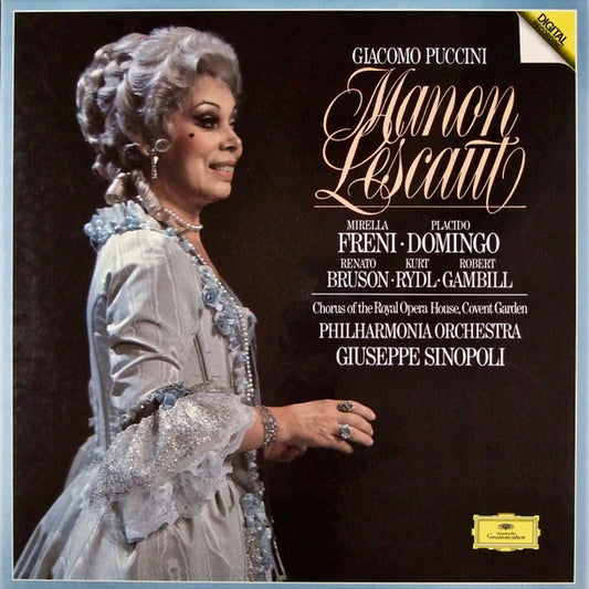 Giacomo Puccini – Mirella Freni ∙ Placido Domingo ∙ Renato Bruson ∙ Kurt Rydl ∙ Robert Gambill ∙ Chorus Of The Royal Opera House, Covent Garden ∙ Philharmonia Orchestra ∙ Giuseppe Sinopoli : Manon Lescaut (3xLP + Box)