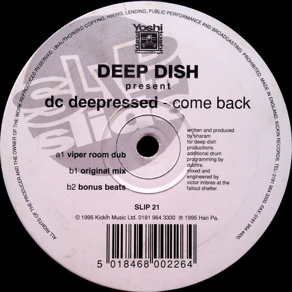 Deep Dish Present DC Deepressed : Come Back (12")
