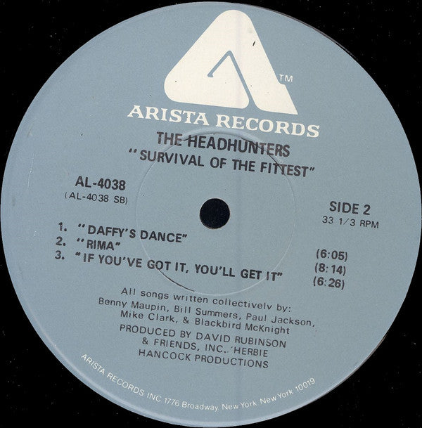 The Headhunters - Survival Of The Fittest vinyl record, LP (Near Mint (NM or M-)) | Lulo Records