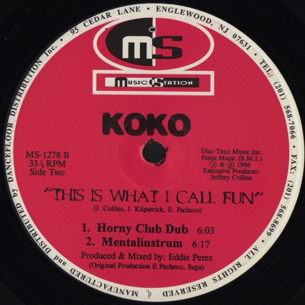 Koko (2) : This Is What I Call Fun (12")