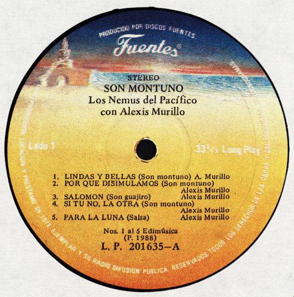 Los Nemus Del Pacifico Con Alexis Murillo : Son Montuno Y Salsa (LP, Album)