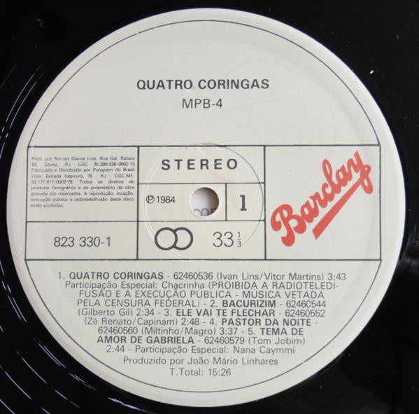 MPB4 : 4 Coringas (LP, Album)