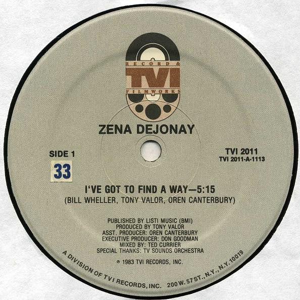 Zena Dejonay : I've Got To Find A Way (12")