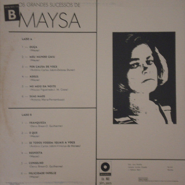 Maysa Matarazzo : Os Grandes Sucessos De Maysa (LP, Comp, RE)