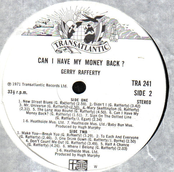 Gerry Rafferty : Can I Have My Money Back? (LP, Album, RE)