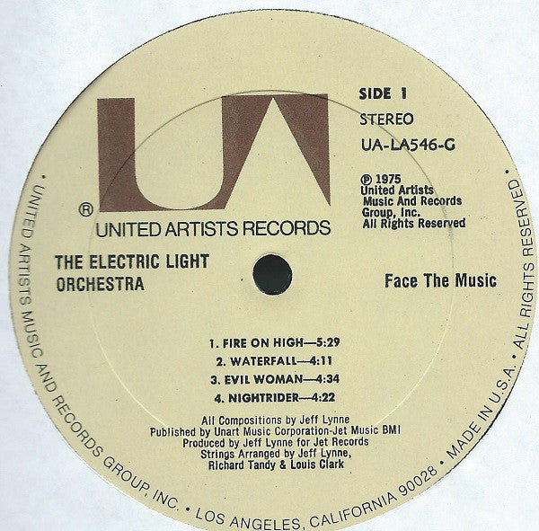 Electric Light Orchestra - Face The Music vinyl record, LP (Near Mint (NM or M-)) | Lulo Records