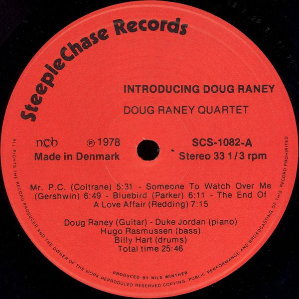 Doug Raney Quartet : Introducing Doug Raney (LP, Album)