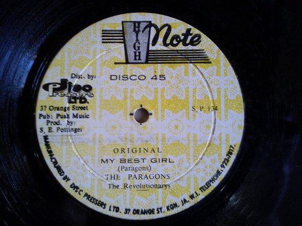 The Paragons : My Best Girl (12")