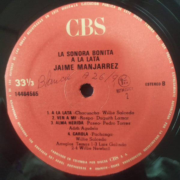 La Sonora Bonita : A La Lata (LP, Album)