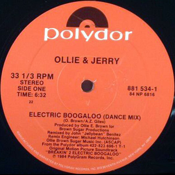 Ollie And Jerry : Electric Boogaloo (12")