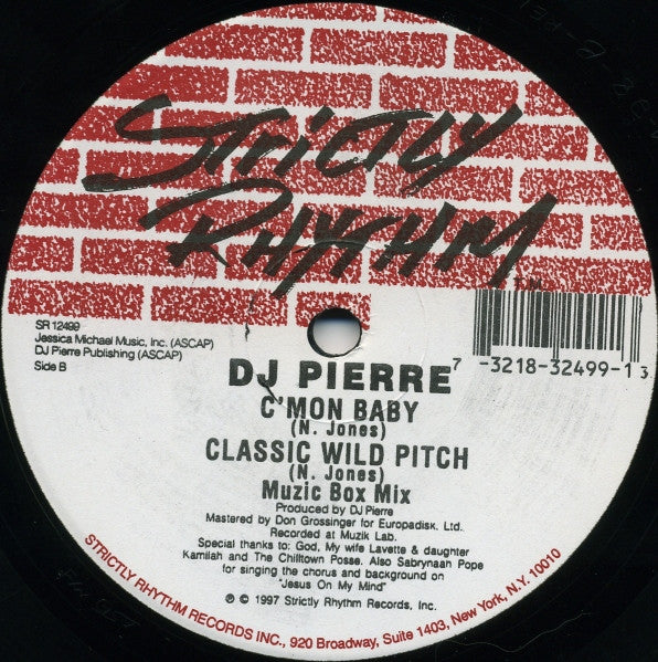 DJ Pierre : C'Mon Baby (12")
