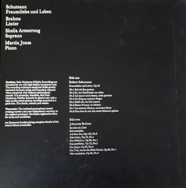 Sheila Armstrong, Martin Jones (3) :  Frauenliebe Und Leben / Lieder (LP + Box)