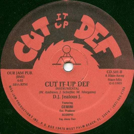 Jealous J Featuring Gemini - Cut It Up Def vinyl record, 12" (Very Good (VG)) | Lulo Records